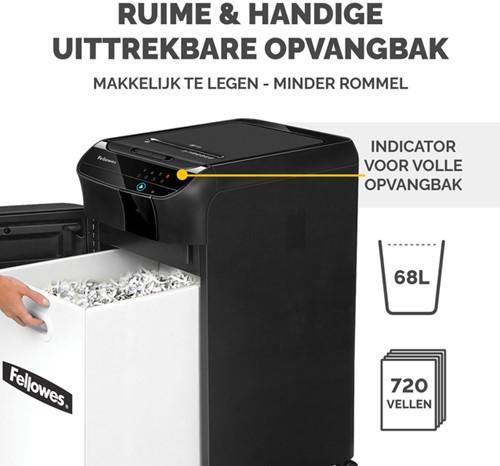 Papiervernietiger Fellowes Automax 450C snippers 4x38mm zwart-3