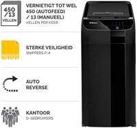 Papiervernietiger Fellowes Automax 450C snippers 4x38mm zwart-1
