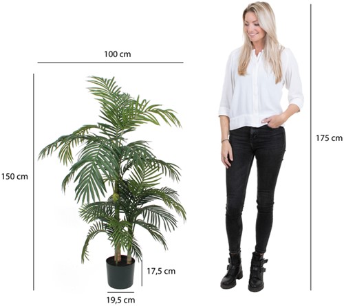 Kunstplant Mica Areca palm in plastic pot 150x100cm-2