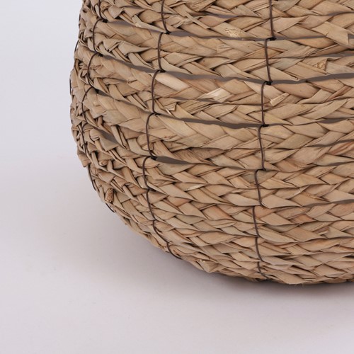 Plantenmand Mica Avalon zeegras rond lichtbruin 26x26cm-3