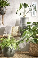 Plantenmand Mica Avalon zeegras rond lichtbruin 26x26cm-3