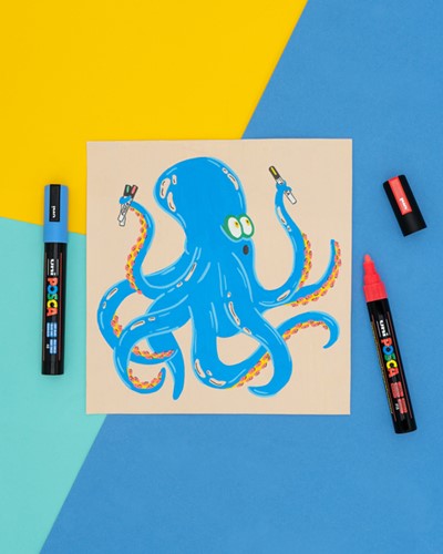 Verfstift Posca PC8K breed schuin oranje-1