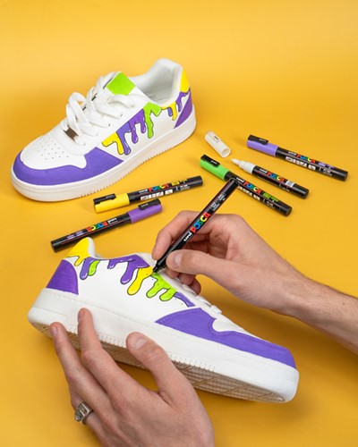 Verfstift Posca PC8K breed schuin oranje-2