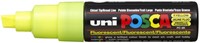 Verfstift Posca PC8K breed schuin fluor geel