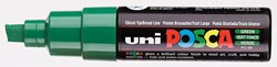 Verfstift Posca PC8K breed schuin donkergroen
