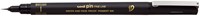 Fineliner Uni-ball Pin brush EF zwart