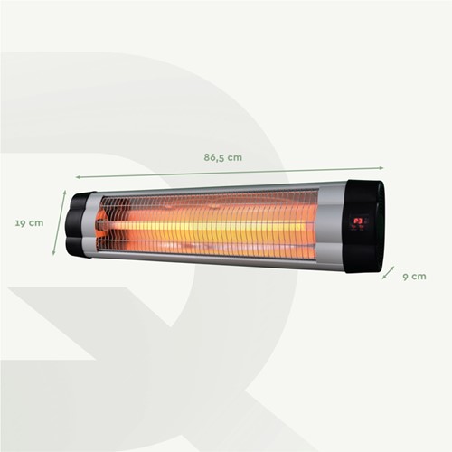 Terrasverwarmer BRASQ PHW200 hangend elektrisch met afstandbediening-2