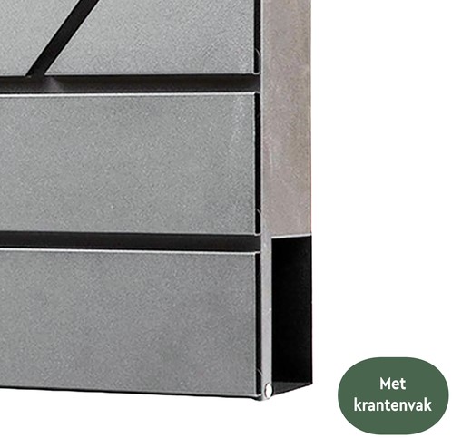 Brievenbus BRASQ PB200 Deluxe wand RVS-3
