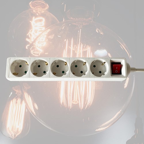 Stekkerdoos BRASQ  5 voudig 1.4 meter wit-3
