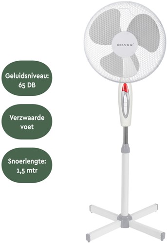 Statiefventilator BRASQ F300 Ø 40cm wit-7
