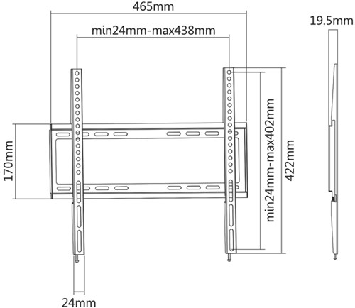 TV wandsteun ACT 32 tot 55 inch VESA-4