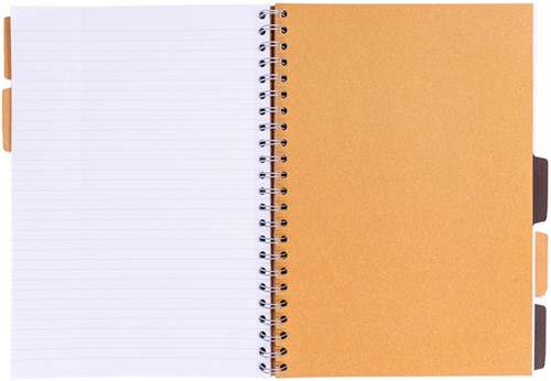 Projectboek Pukka Pad Kraft A4 lijn 5-tabs 200 pagina's 80gr-2