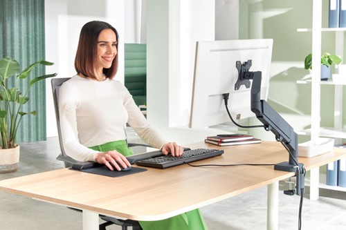 Monitorarm Leitz Ergo ruimtebesparend enkele monitorarm-6