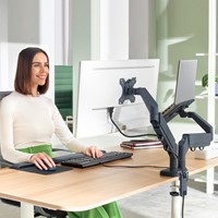 Monitor en Laptoparm Leitz Ergo ruimtebesparend dubbele monitorarm-7