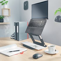 Laptopstandaard Leitz Ergo verstelbare multihoek grijs-2