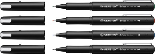 Fineliner STABILO dr!ver fijn assorti 4 stuks-2