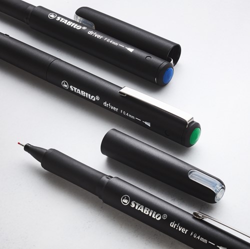 Fineliner STABILO dr!ver fijn zwart-3