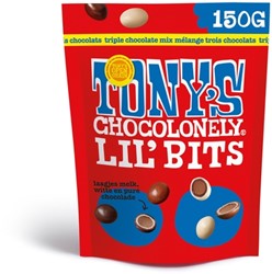 Chocolade Tony's Chocolonely Lil' Bits triple chocolate 150 gram