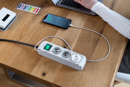 Stopcontactadapter Brennenstuhl USB A 2.4A wit-1