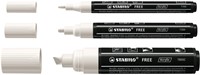 Acrylmarker STABILO  Free Acrylic Mixed Tip set à 3 breedtes wit-3