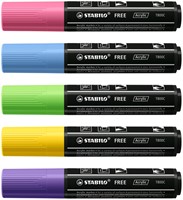 Acrylmarker STABILO  Free Acrylic T800C Seaside assorti 5 stuks-3