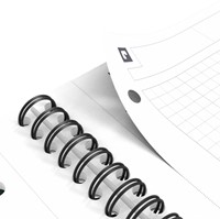 Spiraalblok Oxford International Notebook A4+ ruit 5X5mm zwart-1