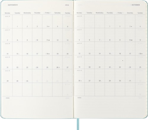 Agenda 2025/2026 Moleskine 18M Planner Weekly 7dagen/1pagina large hc aquamarine-1
