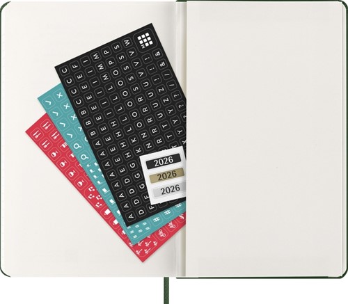 Agenda 2026 Moleskine 12M Planner Weekly 7dagen/1pagina large hc myrtle green-2