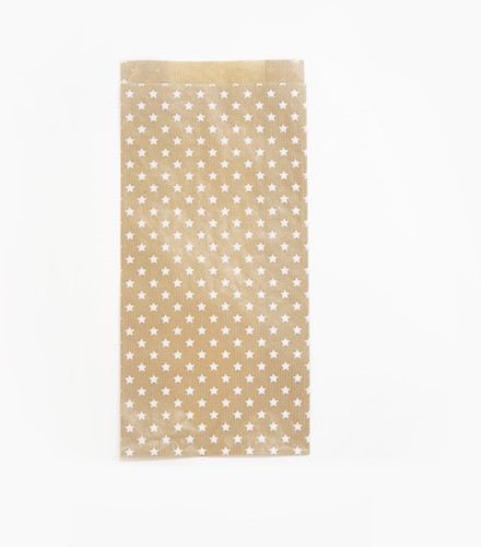 Cadeauzak Clairfontaine 16x30x5cm kraft sterren 50 stuks