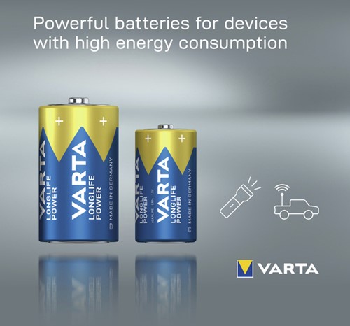 Batterij Varta Longlife Power 2x C-2