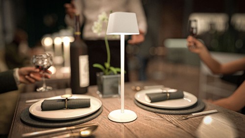 Tafellamp Securit Georgina LED oplaadbaar dimbaar wit-7