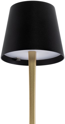 Tafellamp Securis Roma LED oplaadbaar dimbaar zwart-goud-2