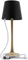 Tafellamp Securis Roma LED oplaadbaar dimbaar zwart-goud-1