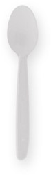 Koffielepel IEZZY herbruikbaar PP 130mm 50 stuks wit