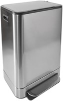 Afvalbak Desq pedaalemmer 40 liter RVS zilver