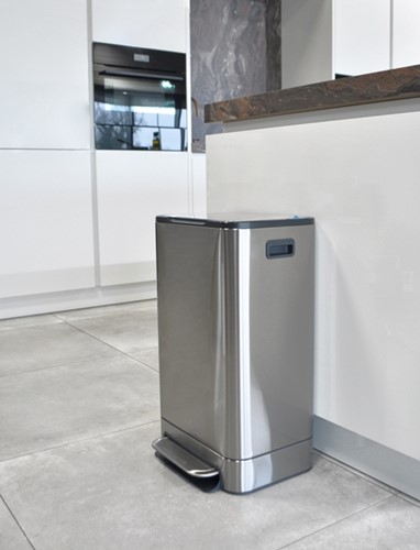 Afvalbak Desq pedaalemmer 40 liter RVS zilver-3