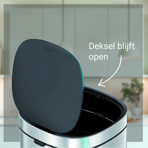 Afvalbak Desq Touch 30 liter RVS zilver-1