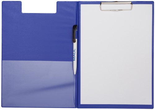 Klembordmap MAUL A4 staand PVC met penlus blauw-3