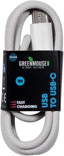 Kabel Green Mouse USB-A to USB-C data Woven 1m-2