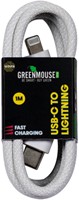 Kabel Green Mouse USB-C to Lightning data Woven - 1m-2