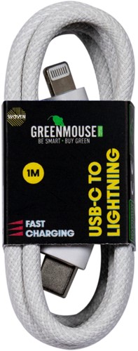 Kabel Green Mouse USB-C to Lightning data Woven - 1m-2
