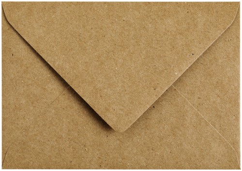 Envelop Papicolor C6 114x162mm kraft bruin pak à 6 stuks-3