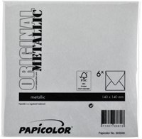 Envelop Papicolor 140x140mm metallic zilver-2