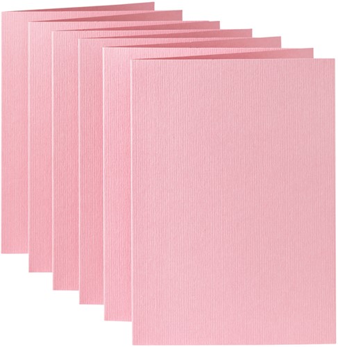 Correspondentiekaart Papicolor dubbel 105x148mm babyroze pak à 6 stuks-2