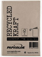 Correspondentiekaart Papicolor dubbel 105x148mm bruin pak à 6 stuks-2