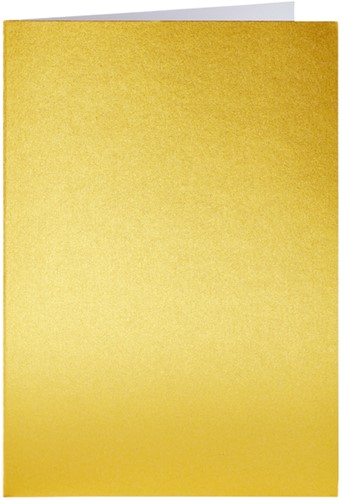 Correspondentiekaart Papicolor dubbel 105x148mm metallic goud pak à 6 stuks