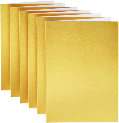 Correspondentiekaart Papicolor dubbel 105x148mm metallic goud pak à 6 stuks-2