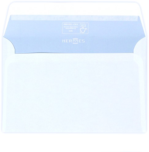 Envelop Hermes bank C6 114x162mm zelfklevend wit doos à 500 stuks-2