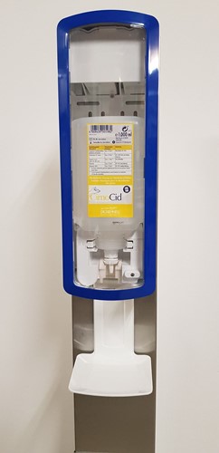 Desinfectie Touchless dispenser Dr. Schnell 1ltr en opvangbakje