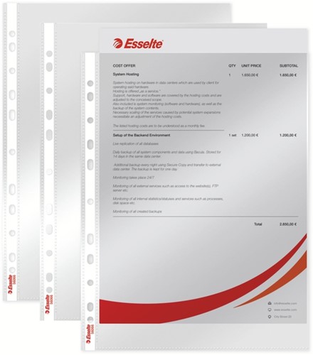 Showtas Esselte copy safe 0.06mm PP A4 glashelder 100 stuks-1